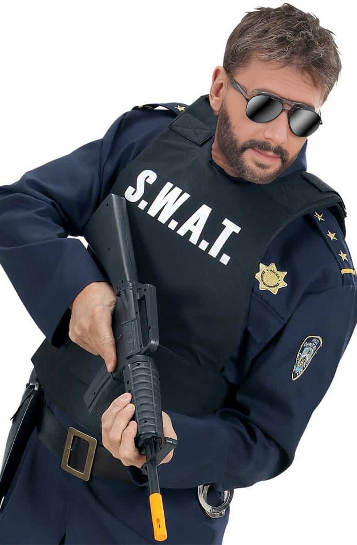 Chaleco antibalas agente estadounidense SWAT hombre - Karabu srls