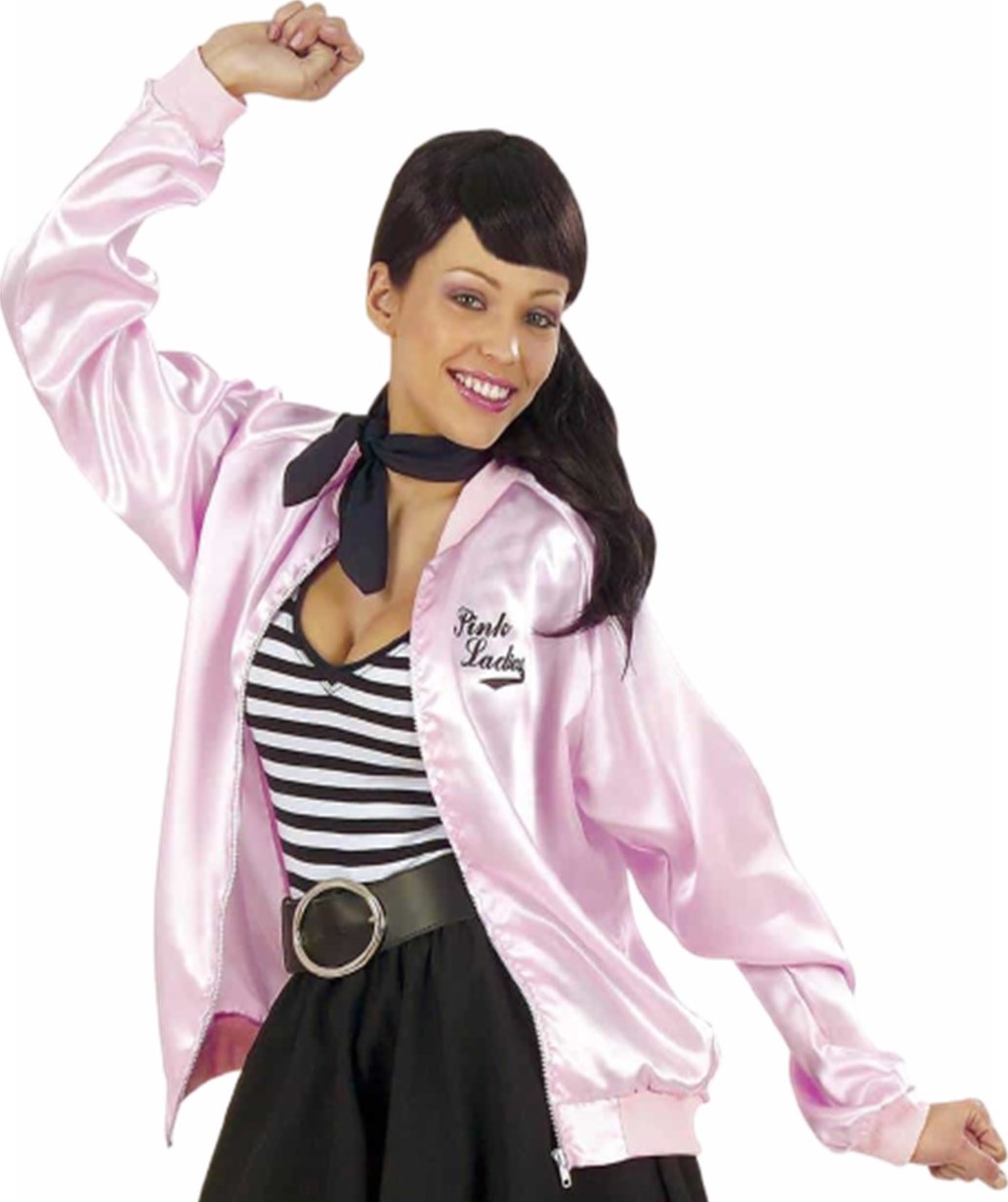 Chaqueta de Cosplay rosa para mujer, disfraz de película Grease Roleplay,  fantasía, juego de rol, ropa de fiesta de Carnaval - AliExpress