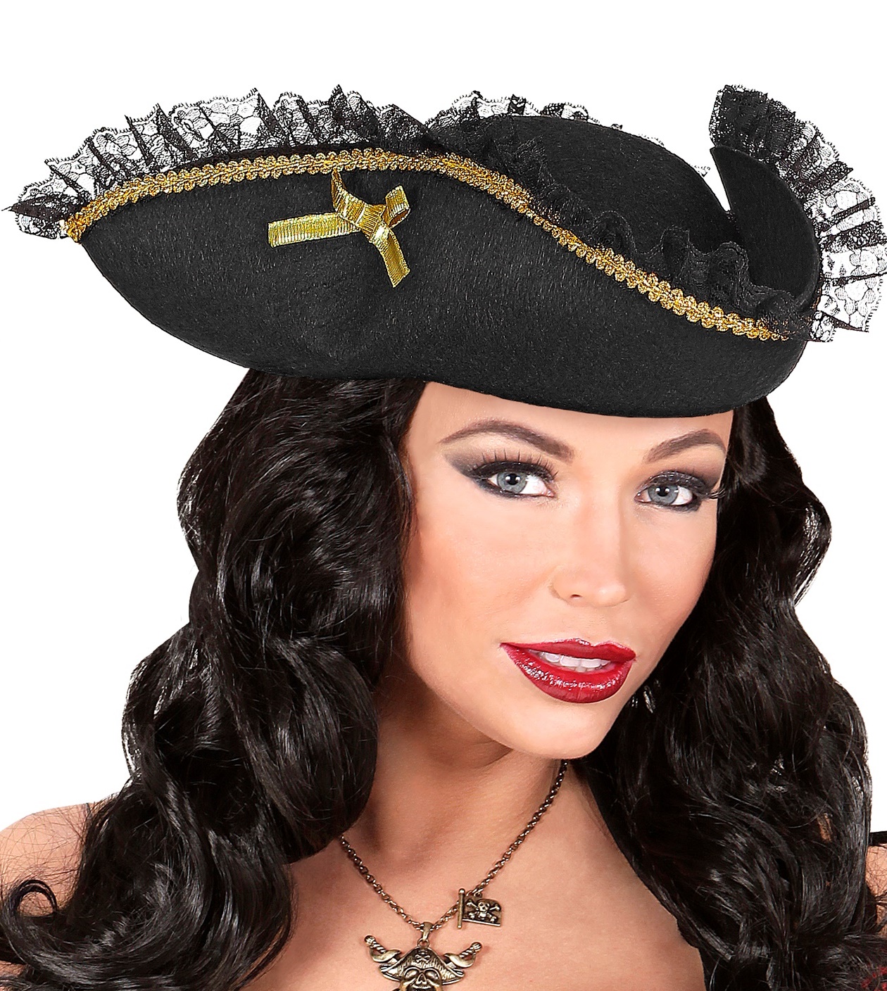 Sombrero Pirata Negro de Tela Infantil