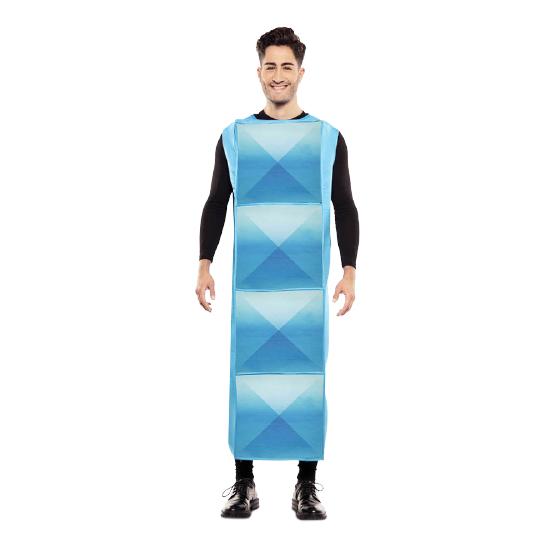 Disfraz de Tetris cyan adultos