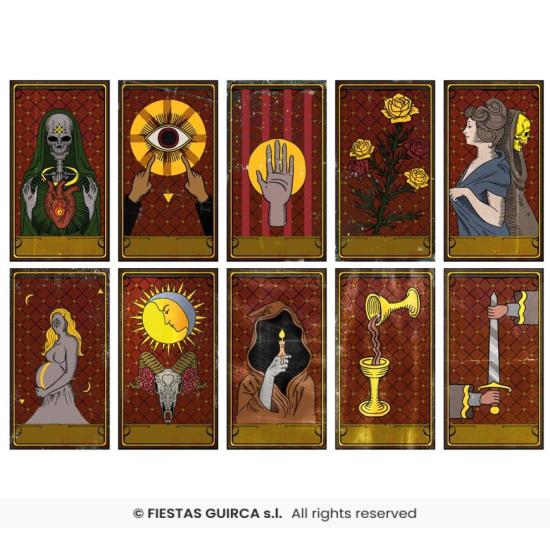 10 cartas voodoo de 11x20 cms disfraces de Zingara o Vidente 10 cartas voodoo de 11x20 cms disfraces de Zingara o Vidente
