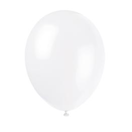 10 globos color blanco (30 cm) - Línea Colores Básicos