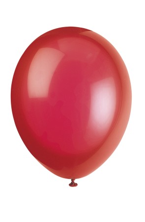 10 globos color rojo (30 cm) - Línea Colores Básicos