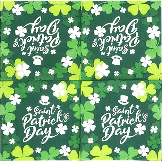 12 Servilletas Desechables San Patricio 16x16 cm