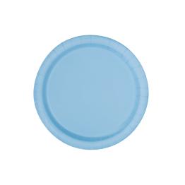 16 platos azul cielo (23 cm) - Línea Colores Básicos