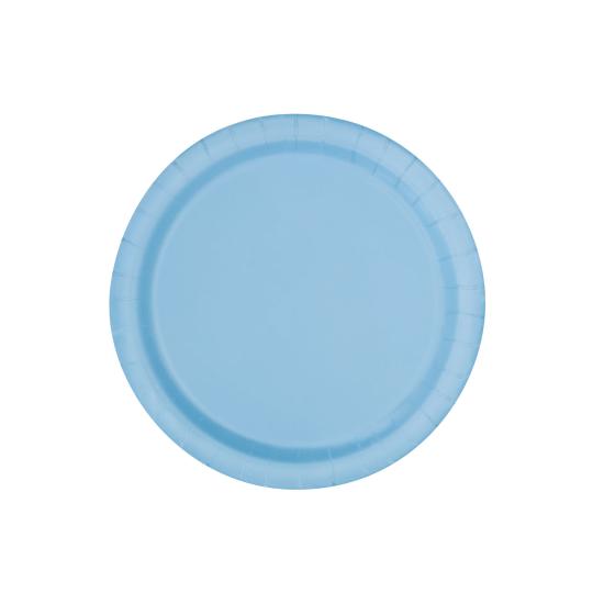 16 platos azul cielo (23 cm) - Línea Colores Básicos