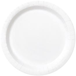 16 platos blancos (23 cm) - Línea Colores Básicos