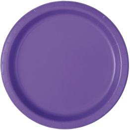 16 platos morado neón (23 cm) - Línea Colores Básicos