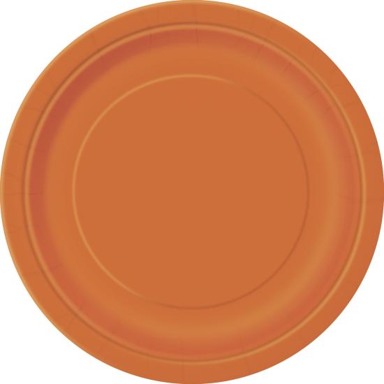 16 platos naranja (23 cm) - Línea Colores Básicos