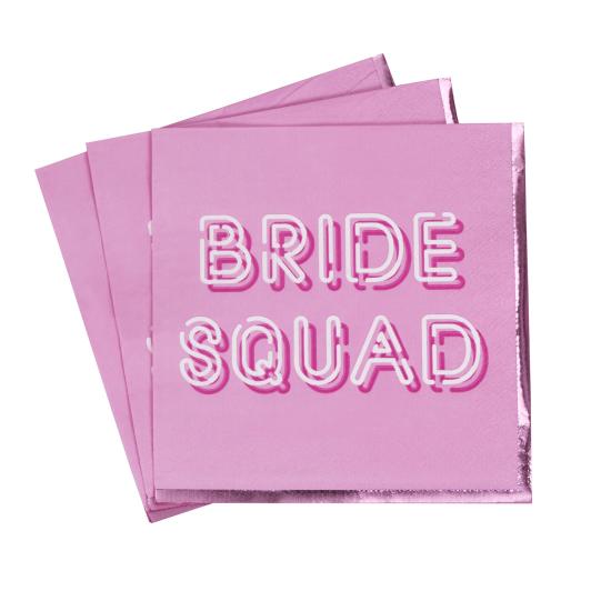16 servilletas rosas de papel (33x33 cm) - Bride Squad 16 servilletas rosas de papel (33x33 cm) - Bride Squad
