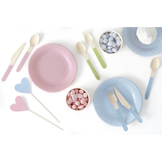 18 cubiertos multicolor pastel de madera - Pastelove Collection 18 cubiertos multicolor pastel de madera - Pastelove Collection