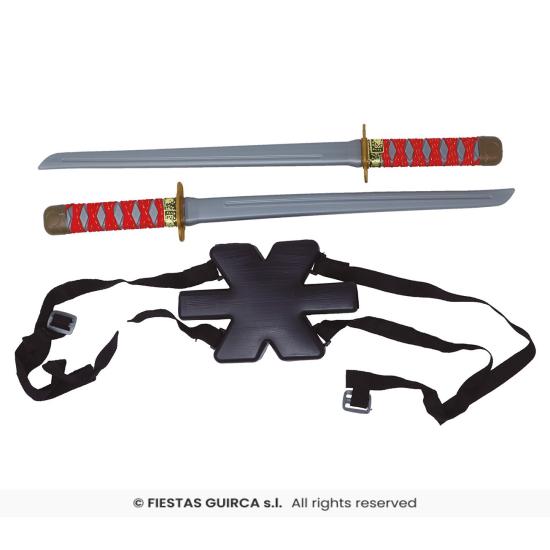 2 Espadas 55cms para Espalda Assassins Creed
