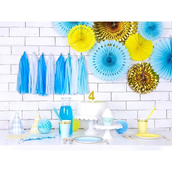 20 servilletas azul pastel con estampado "Live Laugh Love" de papel (33x33 cm) - Yummy