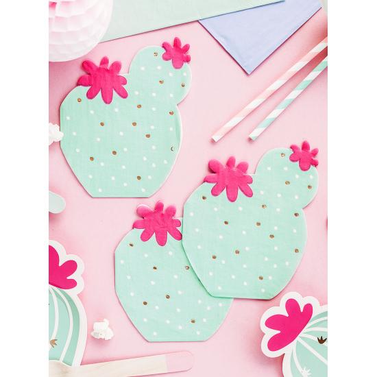 20 servilletas de cóctel de cactus (11 cm)