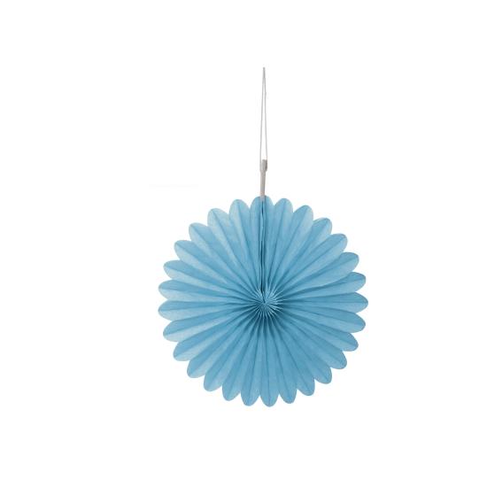 3 Abanicos de papel decorativos azul cielo (15,2 cm) - Línea Colores Básicos 3 Abanicos de papel decorativos azul cielo (15,2 cm) - Línea Colores Básicos