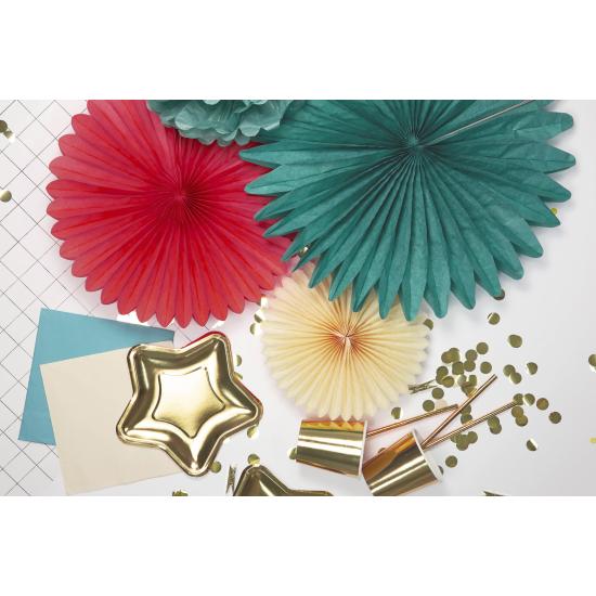 3 Abanicos de papel decorativos rojos (20-30-40 cm) 3 Abanicos de papel decorativos rojos (20-30-40 cm)