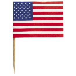 30 toppers decorativos Bandera de USA - American Party