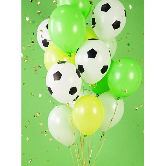 6 globos balón de fútbol (30 cm)