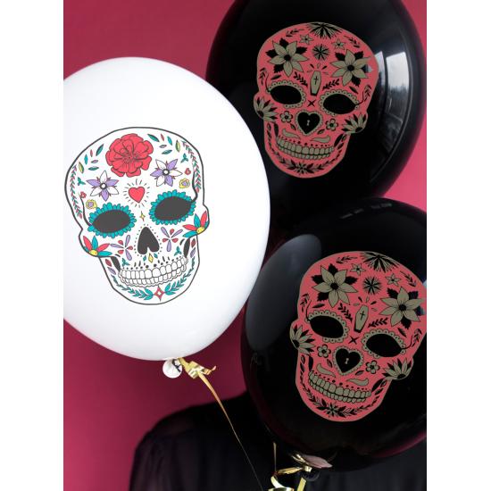 6 globos de Catrina negros - Día de los muertos 6 globos de Catrina negros - Día de los muertos