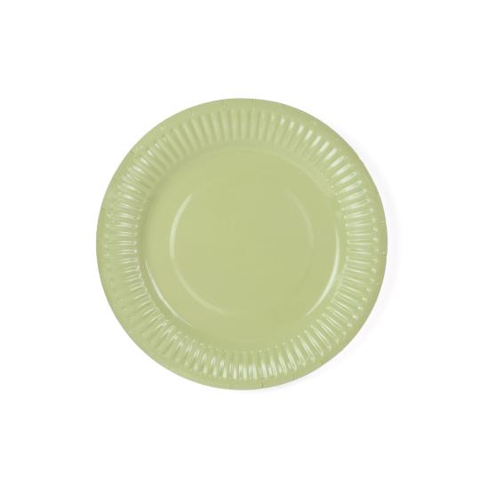 6 platos multicolor de papel (18 cm) - Pastelove