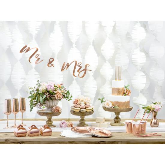 6 platos oro rosas de papel - Vintage Birthday (23 cm)