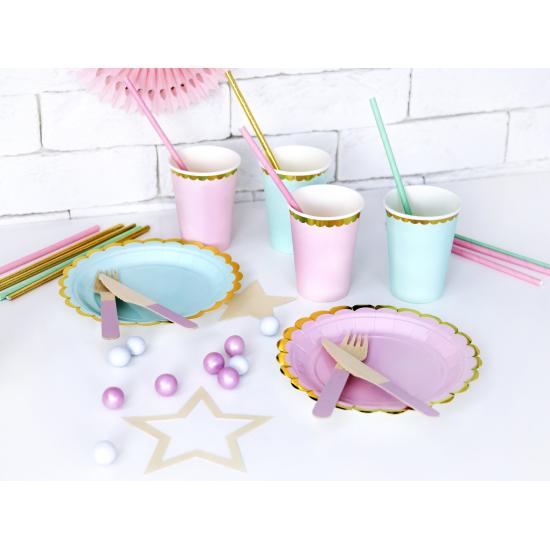 6 platos verde menta de papel (18 cm) - Yummy 6 platos verde menta de papel (18 cm) - Yummy