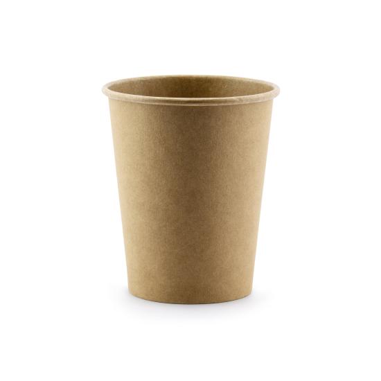 6 vasos de papel Kraft