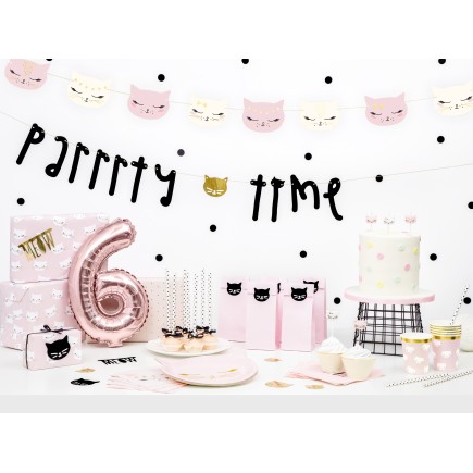 6 velas de cumpleaños con formas de gato variadas (2 cm) - Meow Party
