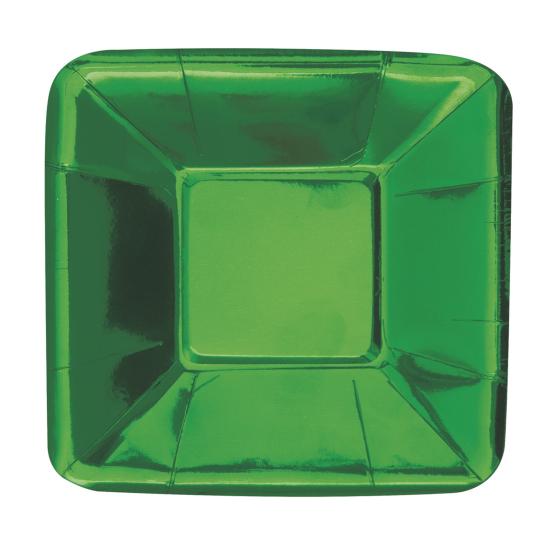 8 bandejas cuadradas verdes - Solid Colour Tableware