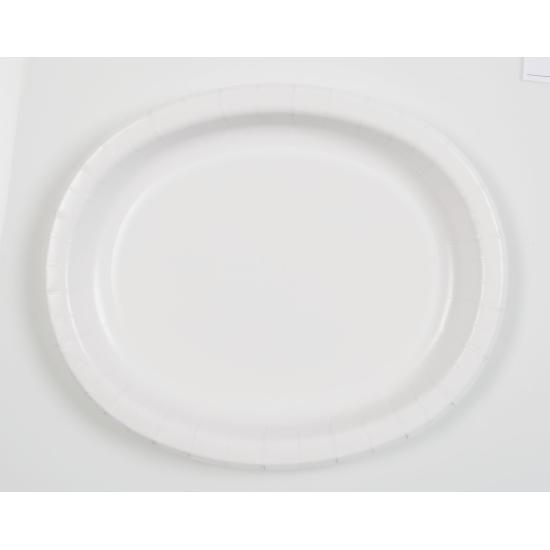 8 bandejas ovaladas blancas - Línea Colores Básicos