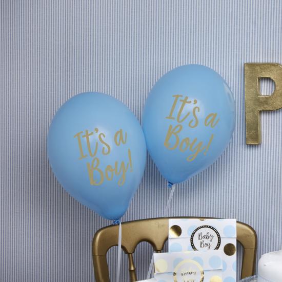 8 globos azules "It's a boy" (30 cm) - Pattern Works Blue 8 globos azules "It's a boy" (30 cm) - Pattern Works Blue