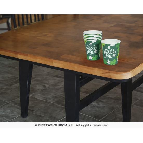 6 Vasos Desechables San Patricio 240 ml