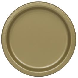 8 platos dorados (23 cm) - Línea Colores Básicos