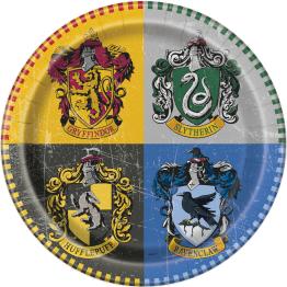 8 platos grandes Harry Potter (23cm) - Hogwarts Houses