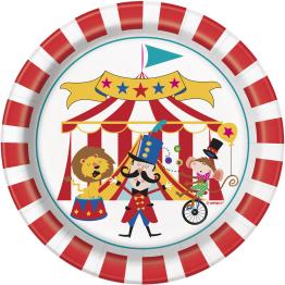 8 platos pequeños (18 cm) - Circus Carnival