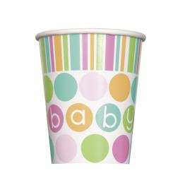 8 vasos - Pastel Baby Shower