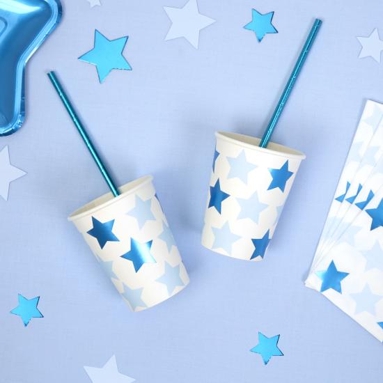 8 vasos con estrellas azules - Blue Star 8 vasos con estrellas azules - Blue Star