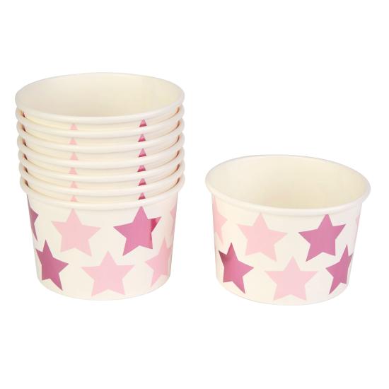 8 vasos con estrellas rosas y moradas - Pink Star 8 vasos con estrellas rosas y moradas - Pink Star