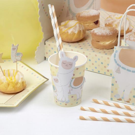 8 vasos de papel - Llama Love 8 vasos de papel - Llama Love