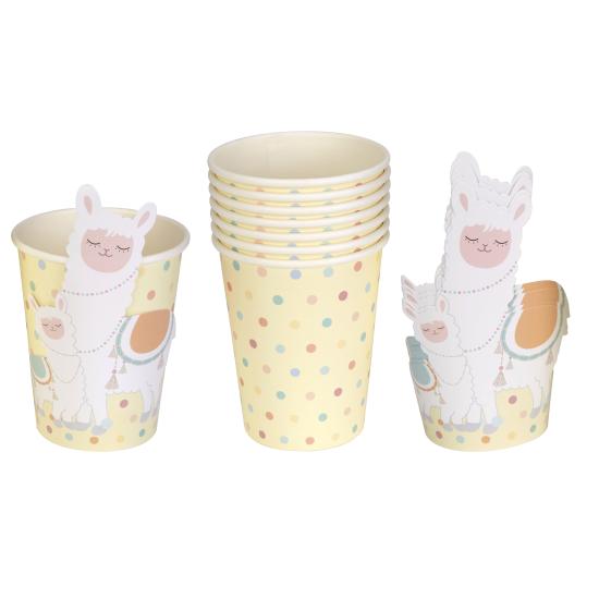8 vasos de papel - Llama Love 8 vasos de papel - Llama Love