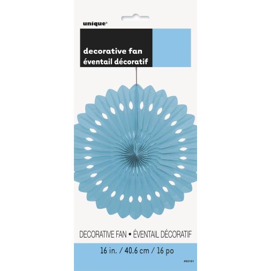 Abanico de papel decorativo azul cielo - Línea Colores Básicos
