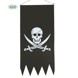 Bandera pirata negra con calavera