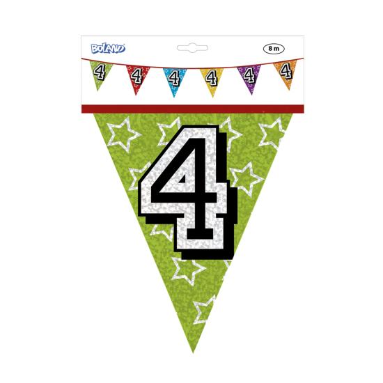 Banderines con número 4