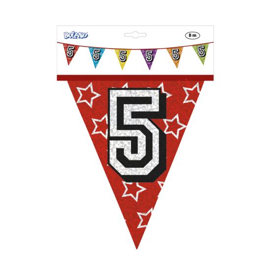 Banderines con número 5 Banderines con número 5