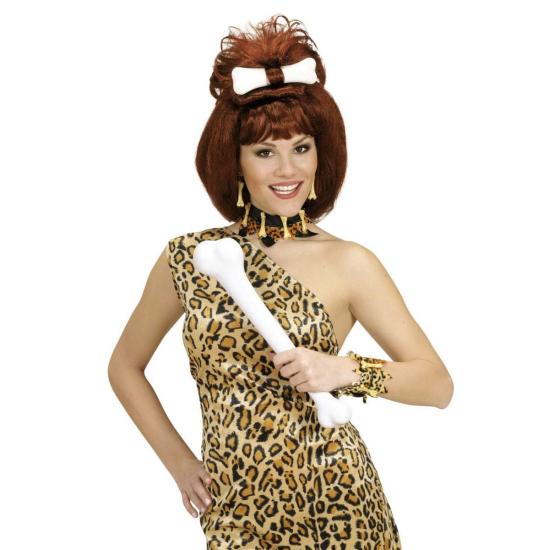 Brazalete de hueso y piel de leopardo para adulto