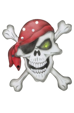 Calavera pirata con pañuelo en chiffón