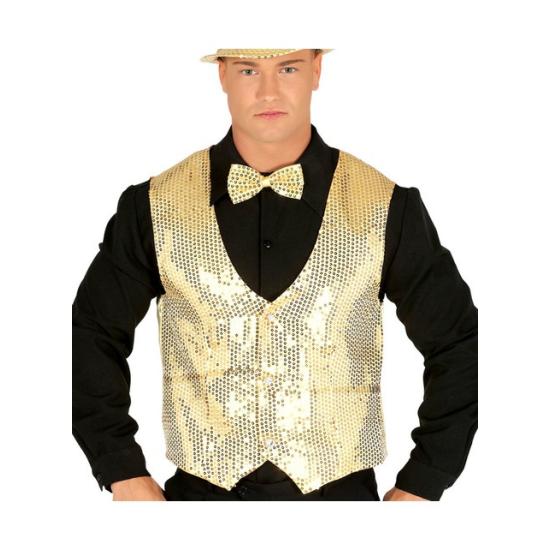 Chaleco de lentejuelas dorado para hombre