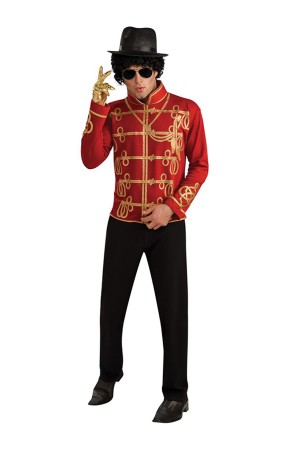 Chaqueta de Michael Jackson Militar roja para adulto