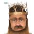 Corona metálica de rey de los tronos dorada para adulto