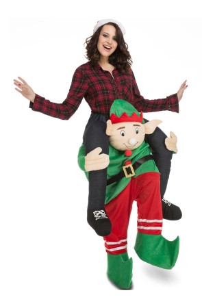 Disfraz a hombros de elfo navideño para adulto